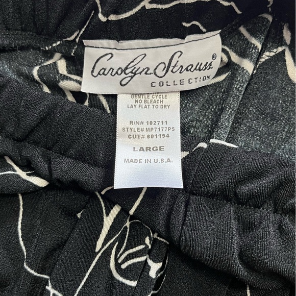 Vintage Carolyn Strauss Black & White Floral Skirt - Picture 2 of 5